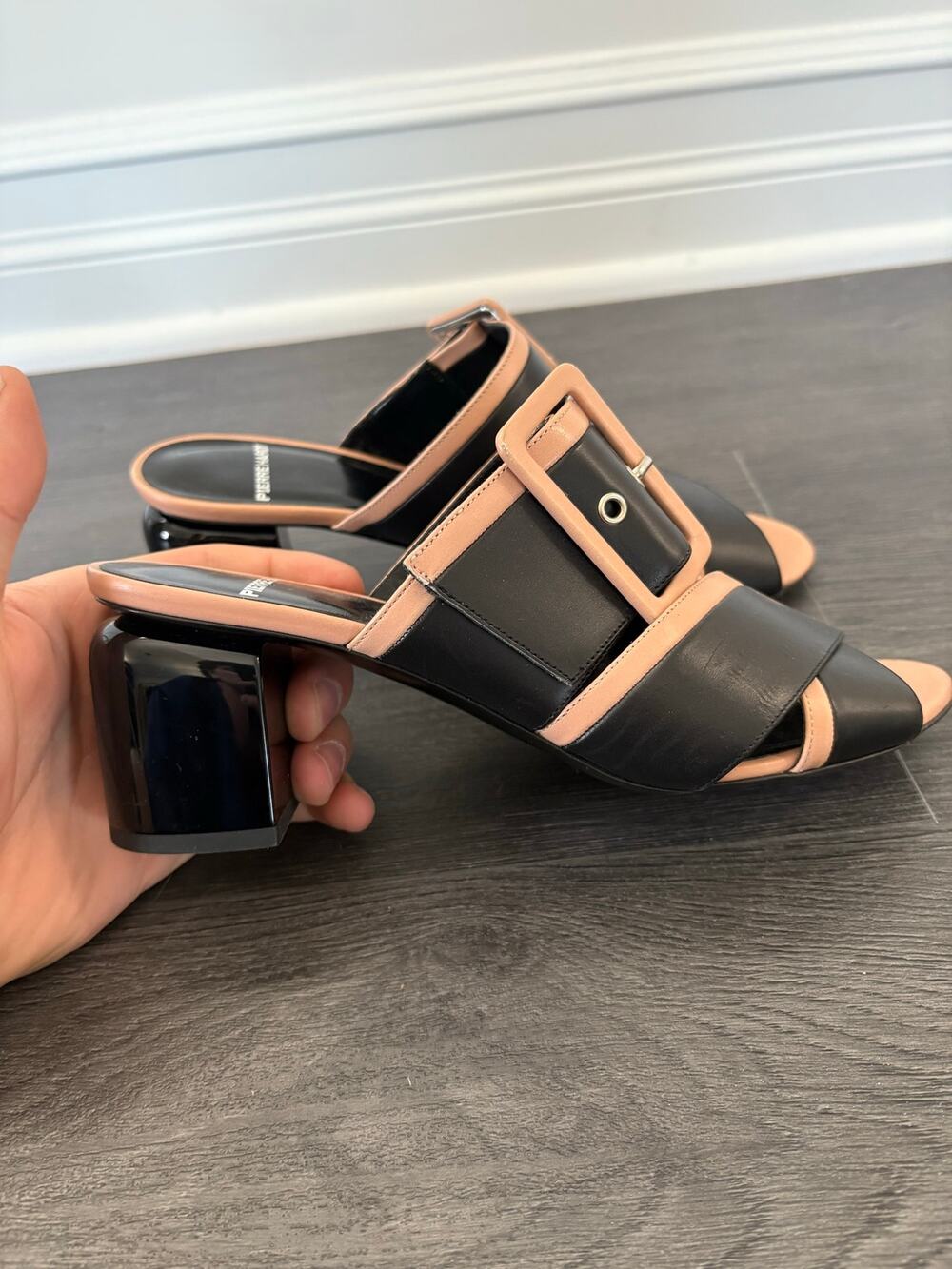 Pierre Hardy Black Leather Heels Size 38